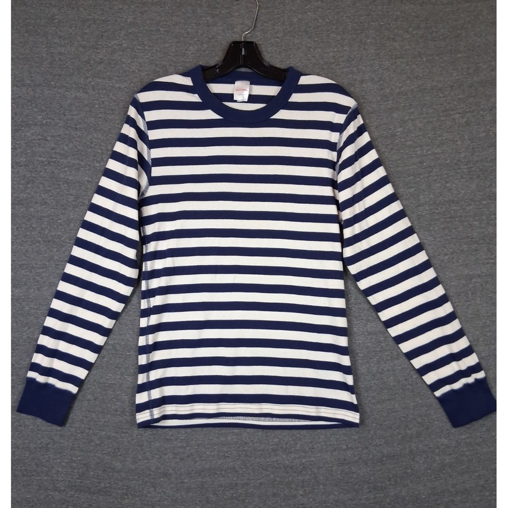 Hanna Andersson Womens Shirt S Blue White Stripe Breton Nautical Preppy Coastal